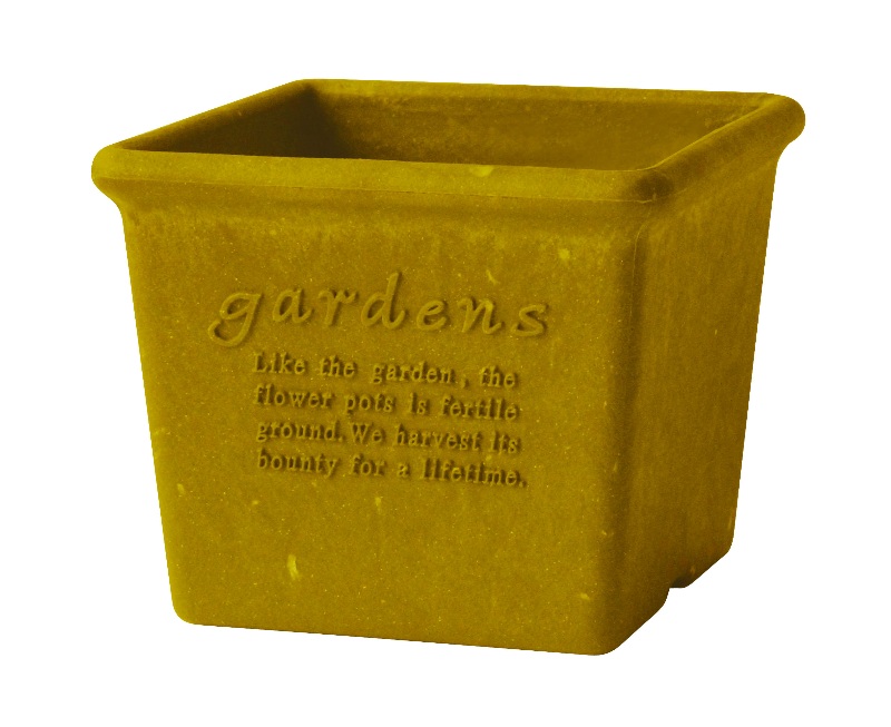 vaso quadrato papier mostarda hachiman per composizioni floreali moderne